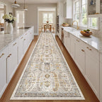 Madane Hallway Runner Rug 2'6''x14' Kitchen Runner, Non Slip Vintage Runners - Image 3