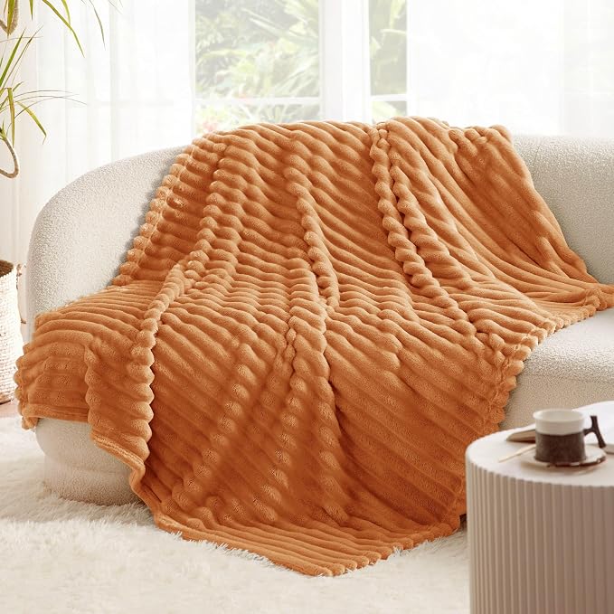 Bedsure GentleSoft Orange Twin XL Blanket - Image 8