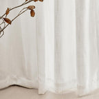 MYSKY HOME Short Curtains for Bedroom Small Windows, Light Filtering Sheer - Image 5