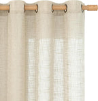 LAMIT Sheer Linen Curtains 90 inch by LAMIT