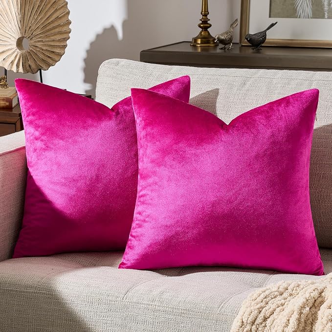 GIGIZAZA Pillow Covers 20x20 Velvet Decorative Pillows Sofa Couch Throw Pillow by GIGIZAZAFocusingonhomedecoration