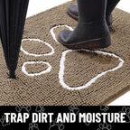 Smiry Dog Door Mat for Muddy Paws, Absorbent Dirt Trapper Non Slip Quick Dry - Image 2