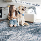 Area Rugs 6x9 for Living Room: Washable Rug Modern Abstract Neutral Soft - Image 5