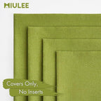 MIULEE Pack of 4 Decorative Outdoor Throw Pillow Covers Linen Waterproof Pillow - Image 5