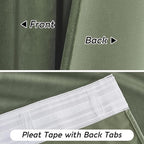 RYB HOME Sage Green Velvet Curtains 100 inches - Image 6