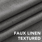 H.VERSAILTEX Primitive Linen Curtains 100% Blackout Curtain Drapes Burlap - Image 4