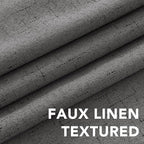 H.VERSAILTEX Linen Blackout Curtains 63 Inches Long 100% Absolutely Blackout - Image 4