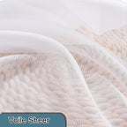 Lecloud Short Sheer Curtains 54 Inches Length 2 Panels, Light Filtering Voile - Image 8