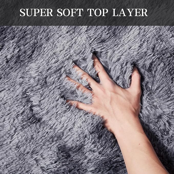8x10 Feet Area Rugs for Living Room, Shag Fluffy Bedroom Carpet, Soft Rugs for - Image 6