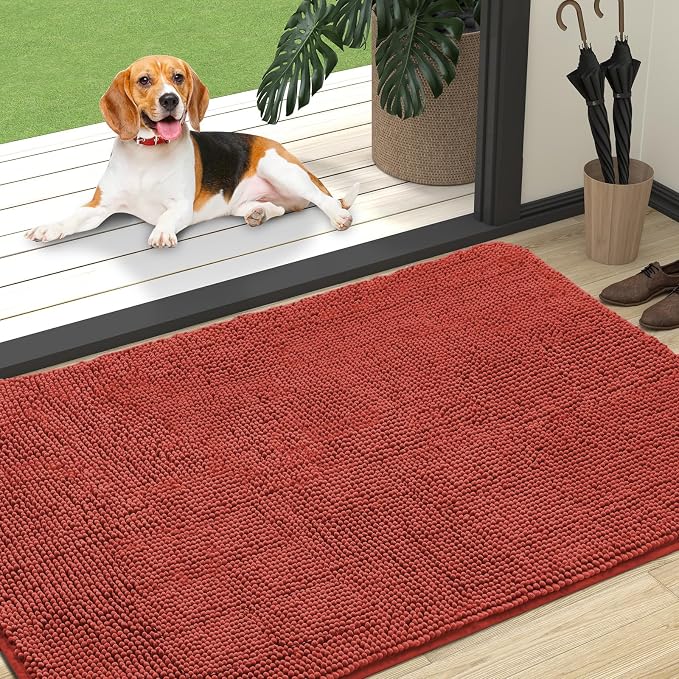 OLANLY Dog Door Mat for Muddy Paws 47x32, Absorbs Moisture and Dirt, Absorbent by OLANLY