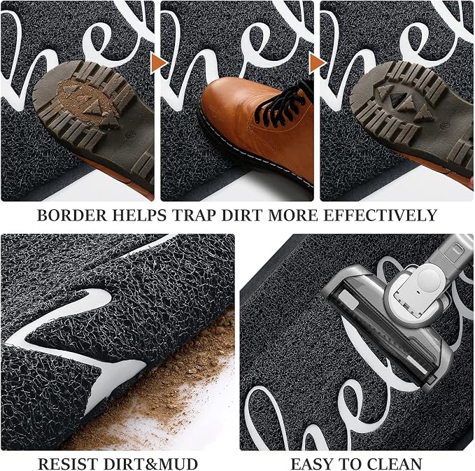 BeneathYourFeet Door Mat, Welcome Mat Low Profile Front Doormat Floor Mat Non - Image 5