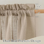 RYB HOME Long Linen Curtains 96 inches Long - Image 2
