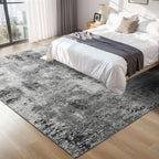 Ompaa Living Room Rug 5x8 Gray Area Rug Machine Washable Boho Rug Non Slip - Image 2