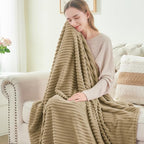 BEDELITE Fleece Throw Blanket for Couch – 3D Ribbed Jacquard Soft and Warm - Image 4
