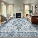 AMADA HOMEFURNISHING 9x12 Area Rug, Washable Low-Profile Large Area Rug by AMADAHOMEFURNISHING