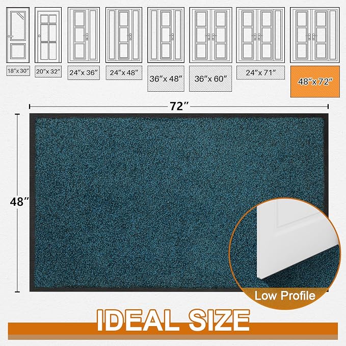 Mibao Front Door Mat, Dirt Trapper Welcome Mat - Image 2