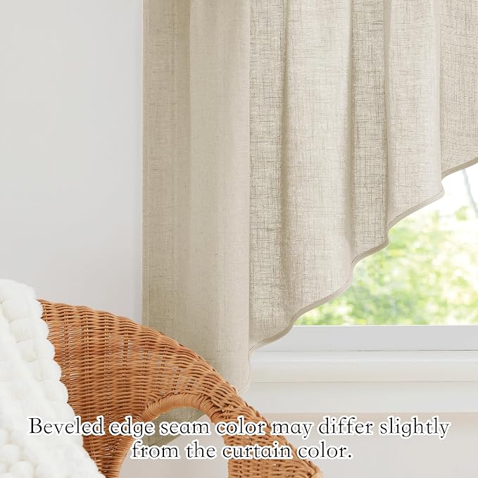 RYB HOME Curtain Tier and Swag Set, Privacy Sheer Curtains Window Treatment - Image 7