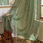 WAZZIO Boho Lace Curtains 2 Panels 84 Inches -Vintage Victorian Sheer Panel - Image 5