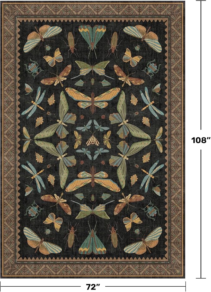 Hazo Haus Living Room Rug Black Boho 6x9 - Image 2