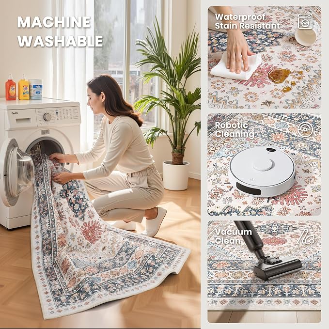 zesthome 6x9 Area Rug, Super Soft Washable Rugs - Image 5