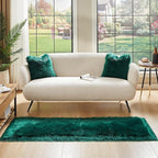 AMTOVO Faux Fur Rug, Dark Green Ultra Soft Fluffy Shag Sheepskin Rug, 2 x 6 ft - Image 2