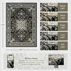 Area Rugs 9x12 Living Room Rug: Washable Rug Soft Vintage Boho Medallion Carpet - Image 2