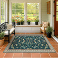 Dark Teal 4x6 Area Rugs for Door Mat Entrance by HazoHaus