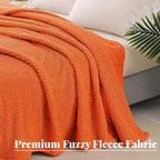 Whale Flotilla Queen Size Fuzzy Fleece Blanket, Fluffy Warm Soft Jacquard Bed - Image 5