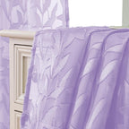 Lecloud Leia Light Purple Sheer Curtains 14 Inch Length 2 PCS, Dual Rod Pockets - Image 3