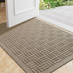 Mibao Front Door Mat Indoor Outdoor Entrance, Dirt Trapping Waterproof by Mibao