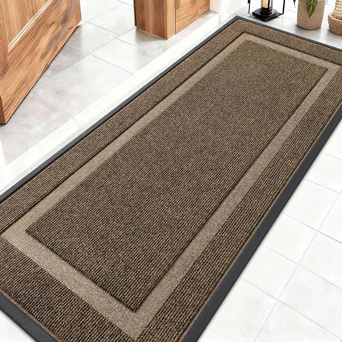 OLANLY Front Door Mat Indoor Outdoor Entrance, Waterproof All-Season, by OLANLY