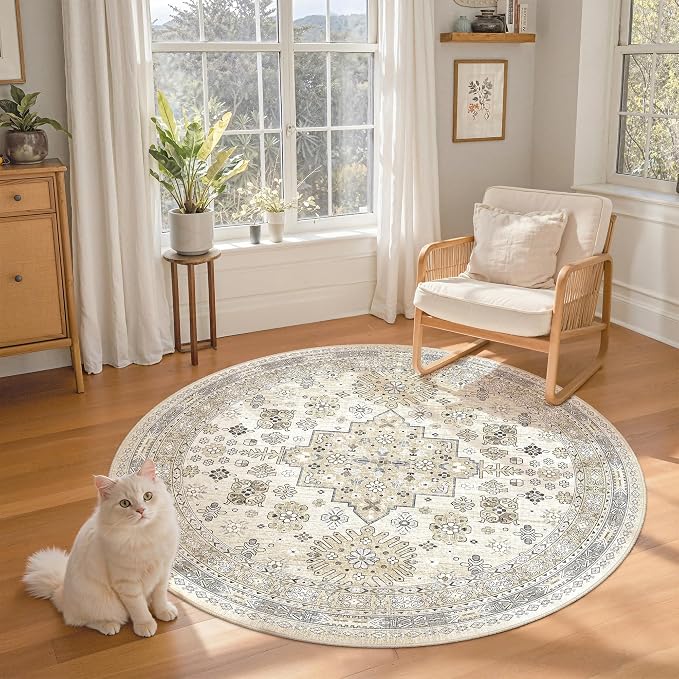 zesthome Washable Round Area Rugs - Image 3