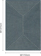 Latte&Fog 5x7 Area Rugs for Living Room Bedroom, Boho Non Slip Low Pile Carpet - Image 2