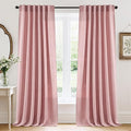 RYB HOME Living Room/Bedroom Curtains and Drapes Linen Sheer, Light Filtering by RYBHOME