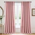 RYB HOME Living Room and Dining Room Curtains and Drapes Linen Sheer, Light by RYBHOME
