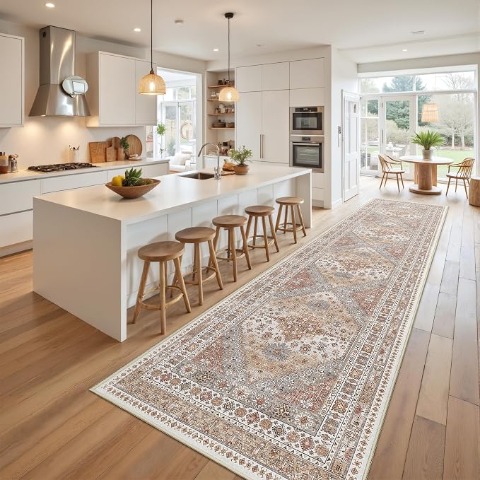 Runner Rug 2x10, Ultra-Thin Kitchen Rugs Non Slip Washable Rugs by Restydon