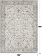 Hazo Haus Boho Light Grey Living Room Rug 10x14 - Image 2