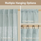 LAMIT Sheer Linen Curtains 63 inches Long - Image 3