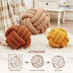 Uvvyui Knot Pillow Ball, Soft Home Decorative Pillows, Round Throw Pillow - Image 4