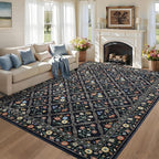 GarveeHome 8x10 Washable Large Living Room Rug Water Resistant Distressed by GarveeHome