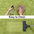 Soft Runner Rugs for Bedroom Hallways, 2x4 Grass Green Fluffy Shag Throw Area - Image 4
