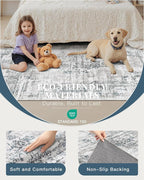 Madane 5x7 Area Rugs Washable Rug: Vintage Living Room Rug - Image 4