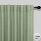 Light Sage Curtains 63 Inch Length - Image 2