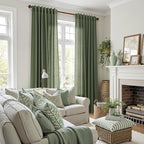 Nanspring Forest Green Linen Curtains 96 Inches Long - Image 5