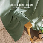 NICETOWN Linen Forest Green Curtains 96 inches Long, Grommet Privacy Assured - Image 4