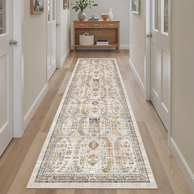 Madane Runner Rug 2x8, Washable Hallway Runner Rugs, Non-Slip Low-Pile Soft - Image 2