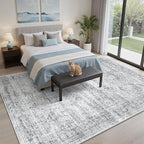 6x9 Area Rug for Living Room Washable 6x9 Gray Rug Non-Slip Modern Rugs for - Image 2