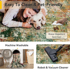 Washable Area Rugs 6ft Non-Slip Modern Abstract Soft - Image 5