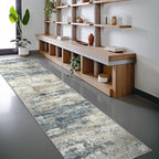 Runner Rug for Hallway Kitchen, Soft Modern Abstract Throw Rugs, Low Pile Floor - Image 2
