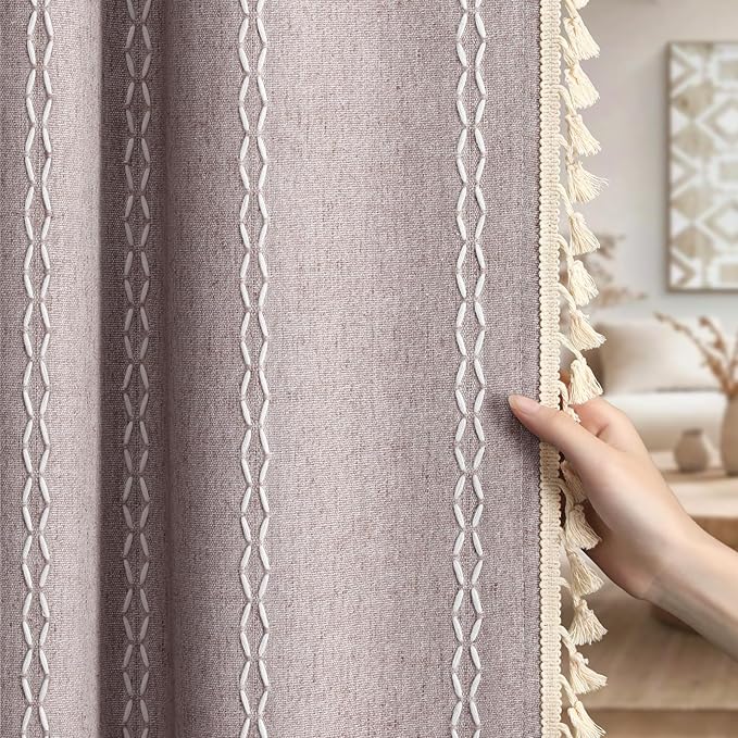 Purple Boho Blackout Curtains 2 Panels 84 Inch by Unknown